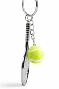 tenis raketi ve tenis topu anahtarlık